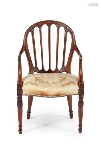 A GEORGE III MAHOGANY ARMCHAIR, CIRCA 1760