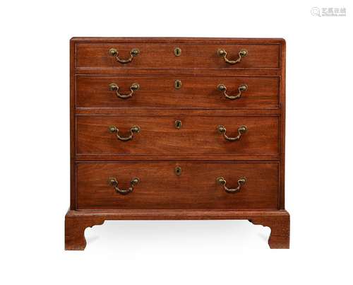 A GEORGE II MAHOGANY CHEST OF DRAWERS, CIRCA 1750