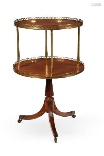 A GEORGE III MAHOGANY AND GILT BRASS ETAGERE, IN THE MANNER ...