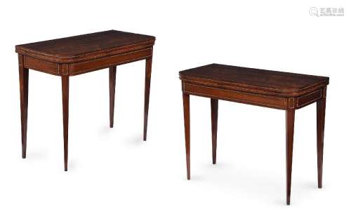 Y A PAIR OF REGENCY ROSEWOOD AND SIMULATED ROSEWOOD FOLDING ...