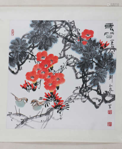 刘玉泉（b.1960） 云间 设色纸本