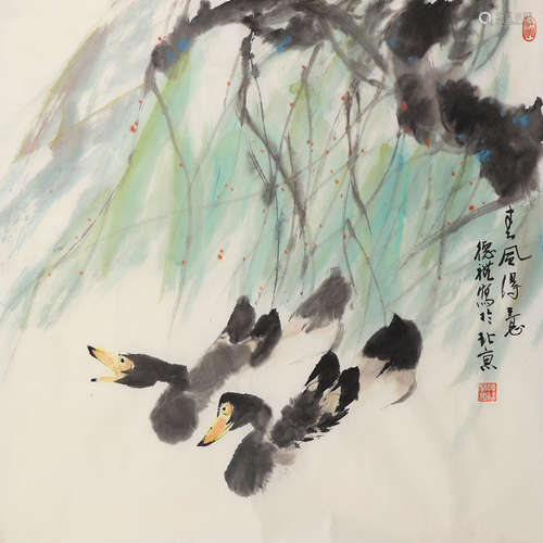 王德礼（b.1944） 春风得意 设色纸本立轴