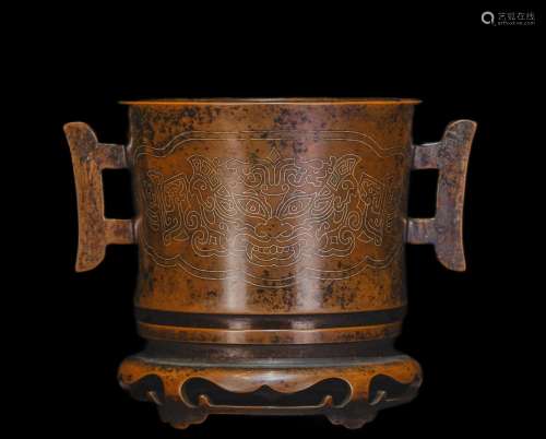 Chinese Ming Dynasty bronze incense burner