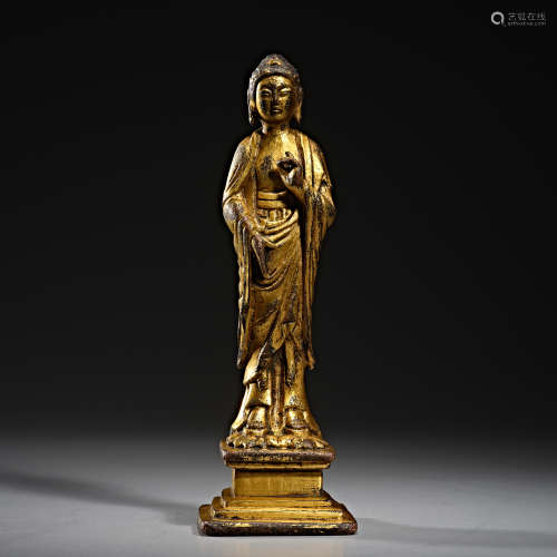 Golden Buddha statue from Liao Dynasty in China