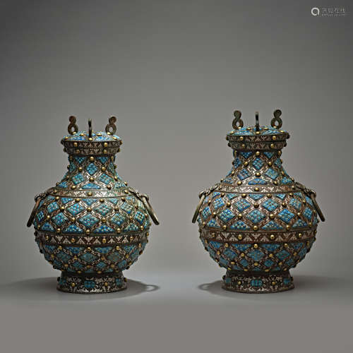 Chinese Warring States period wrong gold and silver inlaid g...