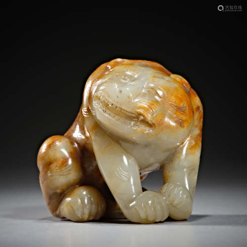 Chinese Yuan Dynasty Hetian jade tiger