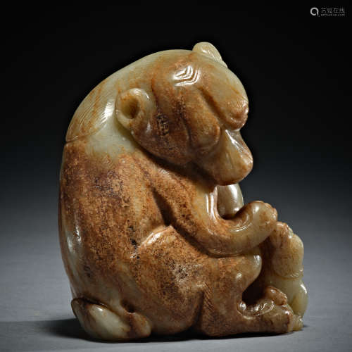 Chinese Yuan Dynasty Hetian jade bear