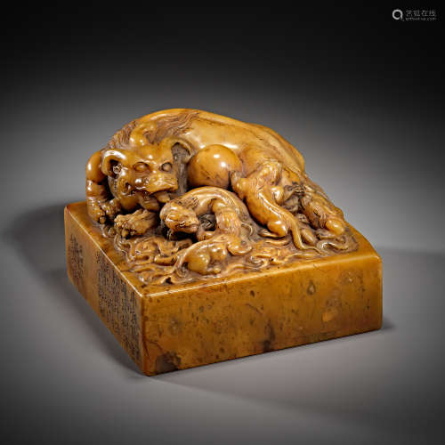 Chinese Shoushan stone seal of qing Dynasty