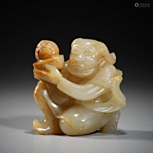 Chinese Yuan Dynasty hetian jade figures