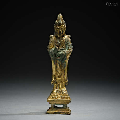 Chinese Bronze Gilding Buddha statue of Liao Dynasty