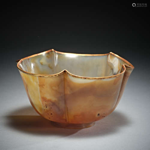 Chinese agate bowl in yuan Dynasty
