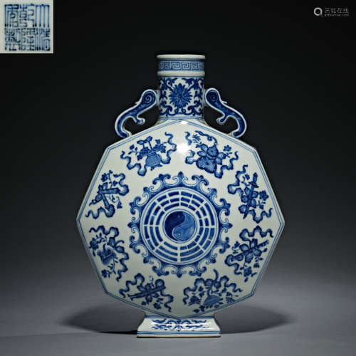 Qing Dynasty blue and white porcelain