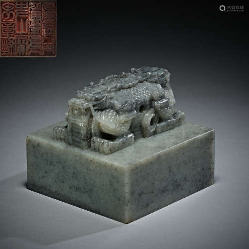Chinese Hetian jade seal of qing Dynasty