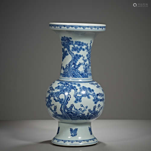 Qing Dynasty blue and white porcelain