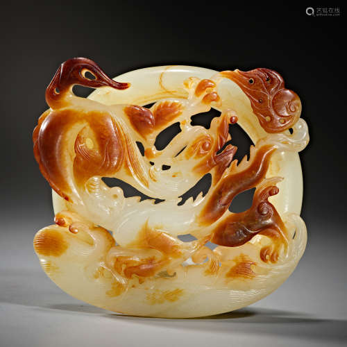 Chinese Yuan Dynasty Hetian Jade Dragon pattern brand