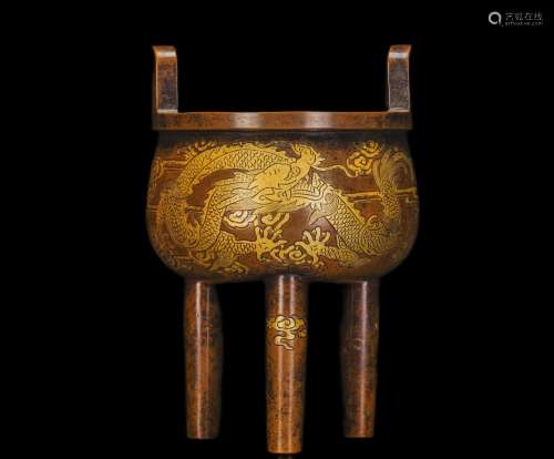 Chinese Ming Dynasty bronze incense burner