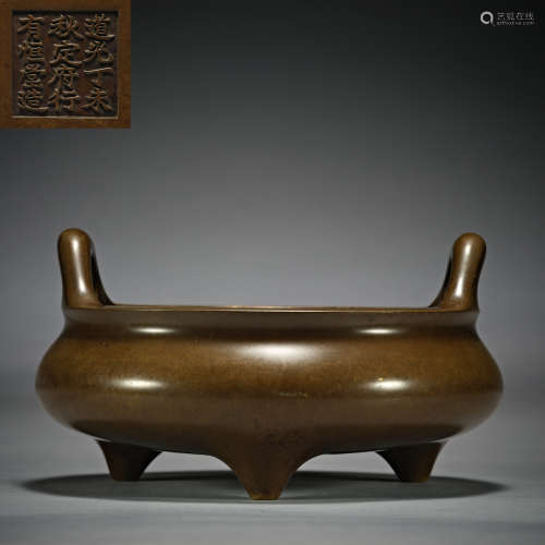 Chinese bronze incense burner from qing Dynasty