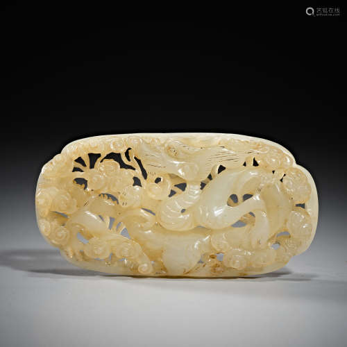 Chinese Yuan Dynasty Hetian Jade Dragon pattern brand