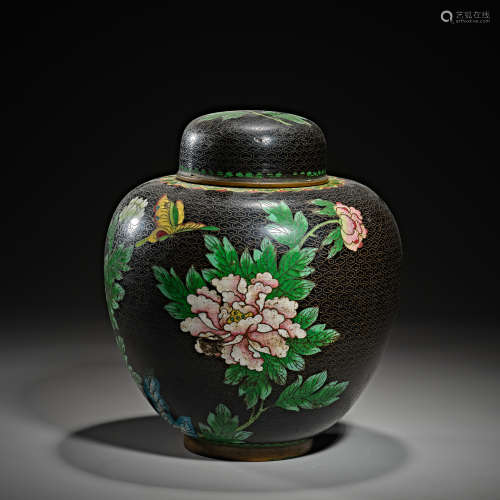 Chinese enamel jar from qing Dynasty