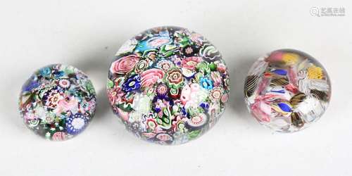 A Clichy scrambled millefiori paperweight, circa 1850, with ...