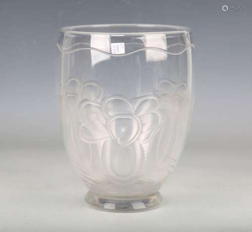 A Stevens & Williams Royal Brierley Cactus glass vase, c...