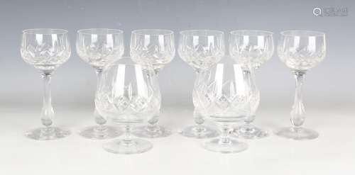 A part suite of Stuart Crystal Canterbury pattern glassware,...
