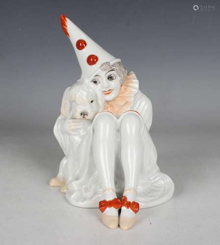 An Art Deco Rosenthal porcelain figure of a Pierrette, model...