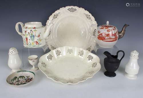 A small mixed group of English pottery, mostly second half 1...