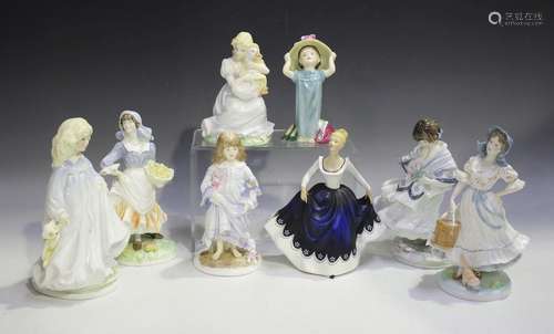 Nine Royal Doulton figures, comprising Make Believe, HN2225,...