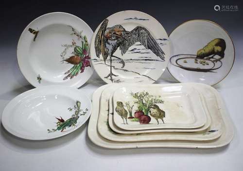 A Minton & Co Nature series Aesthetic plate, circa 1875,...