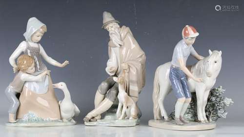 Three Lladro figures, comprising Boy with Pony, No. 1460, Be...