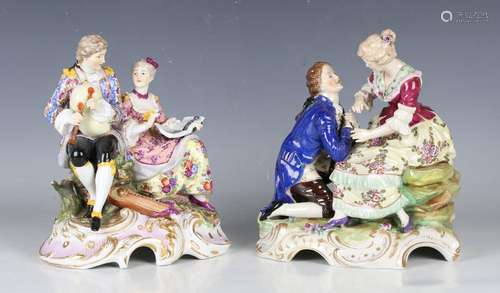 A Ludwigsburg Württemberg porcelain figure group, mid-20th c...