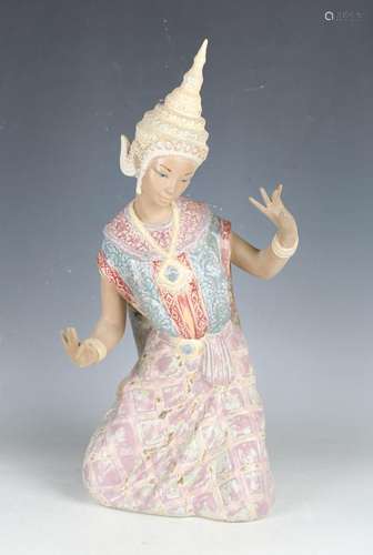 A Lladro gres stoneware figure Thai Dancer, No. 2069, height...