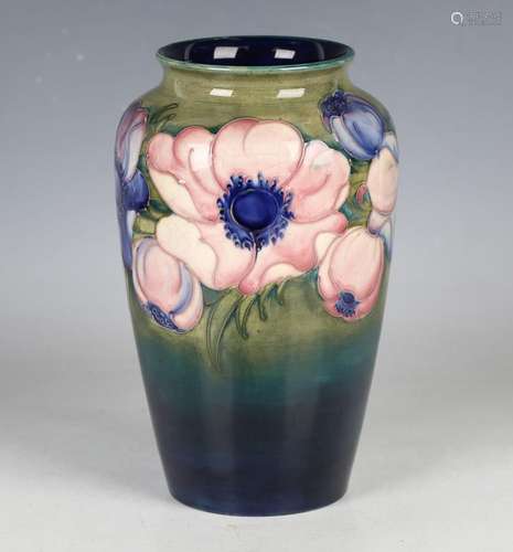 A Moorcroft vase, circa 1945-49, of ovoid shape, decorated w...