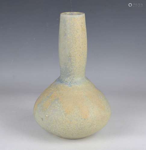 An Eileen Lewenstein studio pottery vase, the bulbous body b...