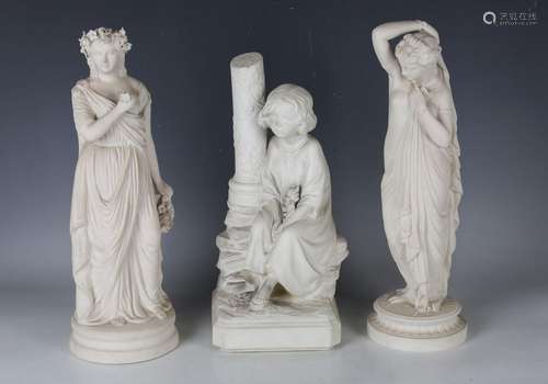 A Copenhagen bisque figure of a classical muse, late 19th/ea...