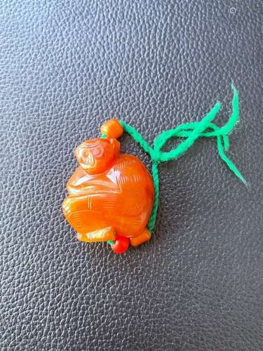 AGATE CARVING PENDANT OF MONKEY
