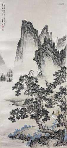 WANG XINJING, PINE TREE AND MOUNTAIN