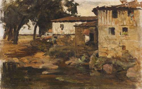 João Marques de Oliveira Attrib. (1853-1927) Landscape with ...