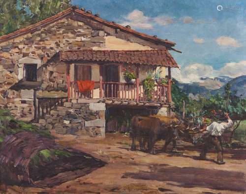 José Campas (1888-1971) "Casa rústica - Fundão"