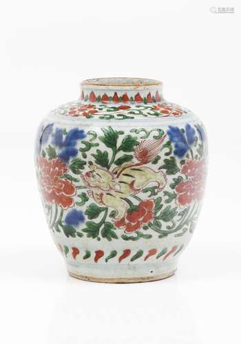 A Wucai vase