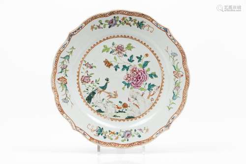 A large scalloped plate