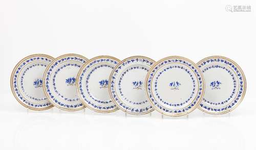 A set of six plates