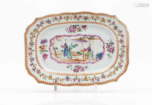 A scalloped serving tray