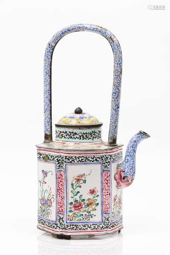 A teapot with cover