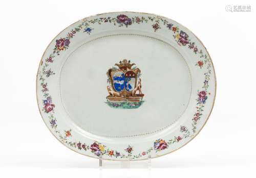 An armorial serving tray