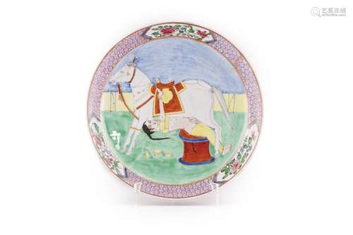 A saucer with erotic scene