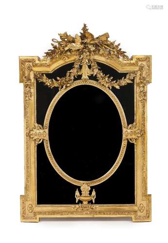 A Napoleon III wall mirror