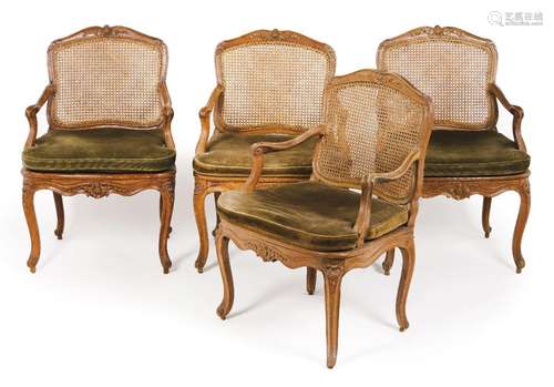 A pair of Louis XV fauteuils