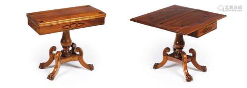 A pair of games tables